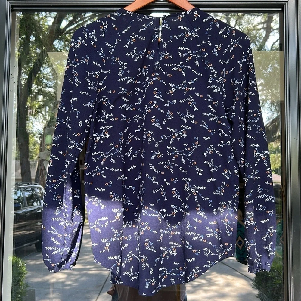 Michael Kors Floral Navy Women's Top